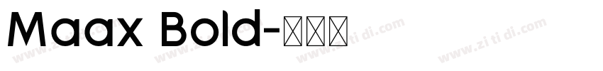 Maax Bold字体转换